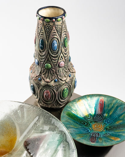 Giana Vintage Glass Serving Bowl