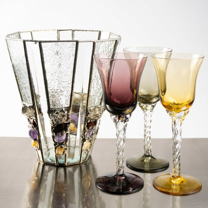 Lendo Vintage Glass Ice Bucket