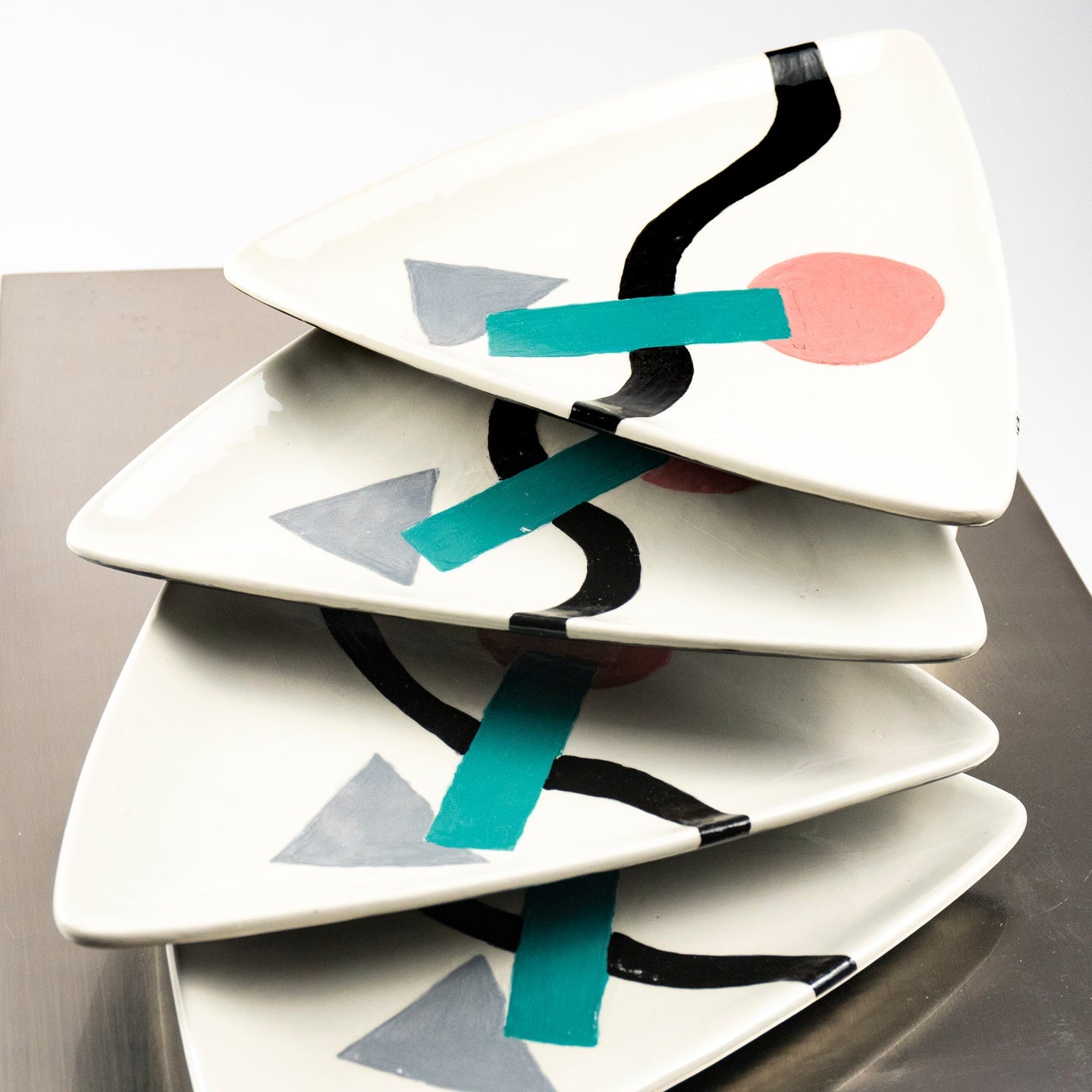 Jude Ceramic Dessert Plates - Set of Eight