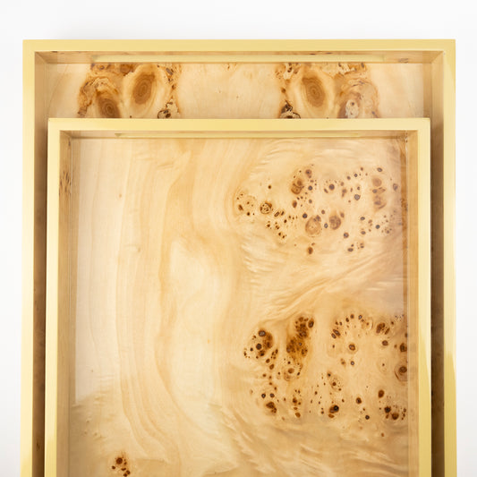 Cian Burl Wood Tray - Large