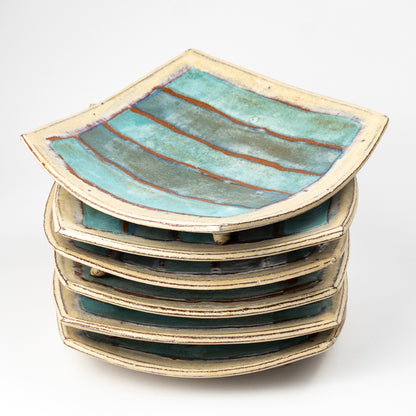 Mylan Vintage Ceramic Dessert Plates - Set of Six