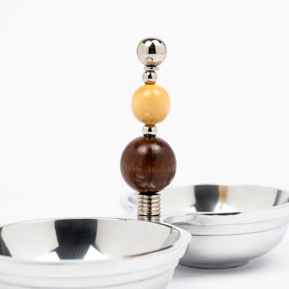 Arbor Beaded Double Dip Bowl