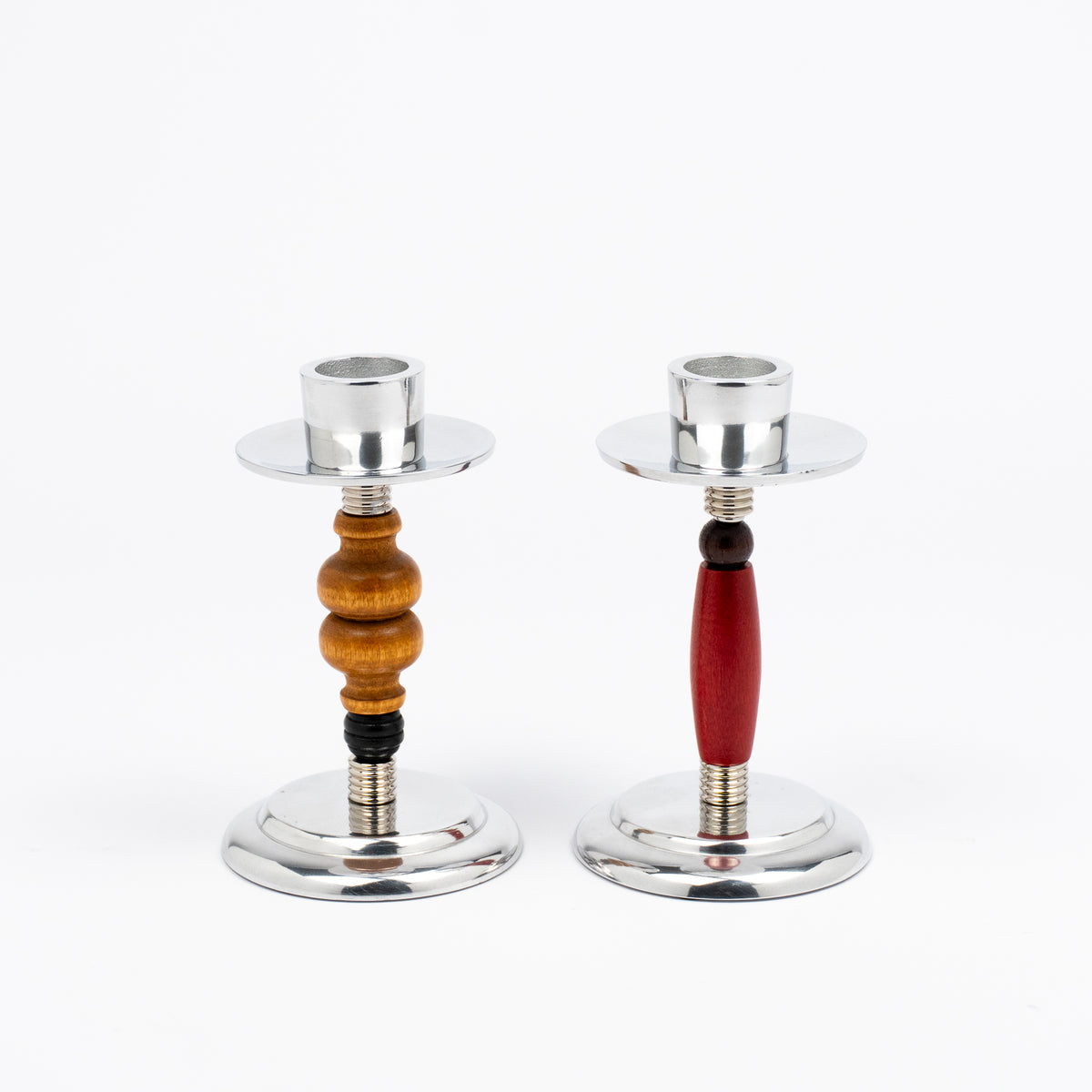 Echo Beaded Candlestick Holders