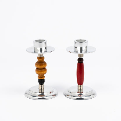 Echo Beaded Candlestick Holders