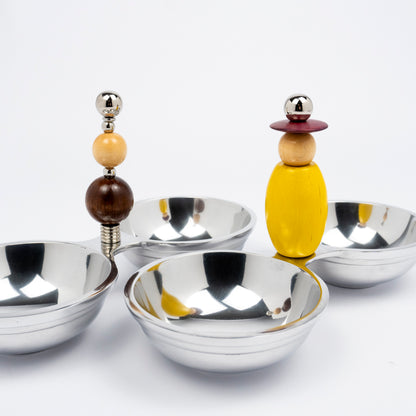 Arbor Beaded Double Dip Bowl
