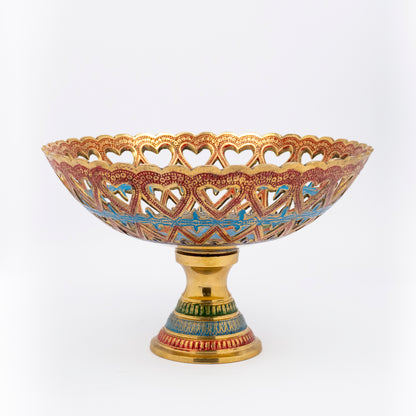 Amika Pedestal Brass Bowl