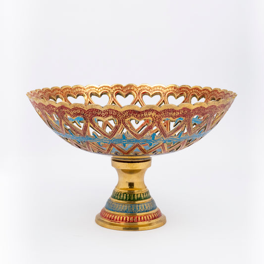 Amika Pedestal Brass Bowl