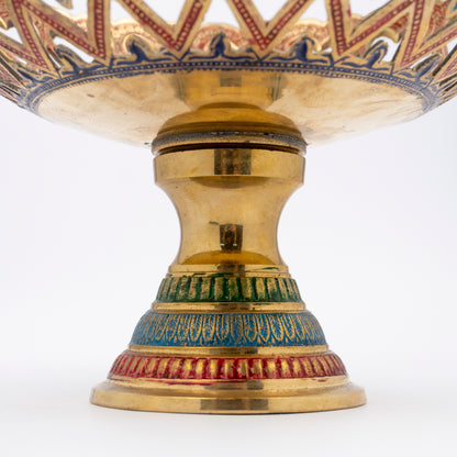 Amika Pedestal Brass Bowl