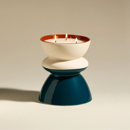 Tamtam Ceramic Candle - Bleu