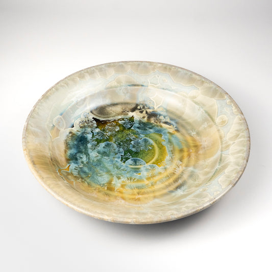 Truett Vintage Crystalline Ceramic Plate