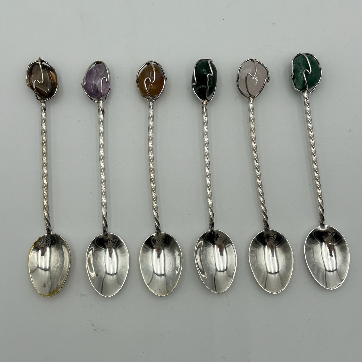 Sylvie Vintage Gemstone Spoons - Set of Six