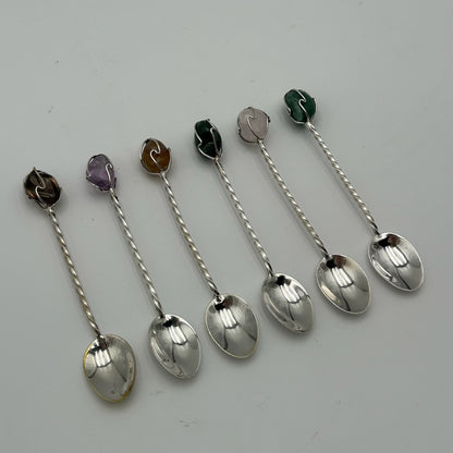 Sylvie Vintage Gemstone Spoons - Set of Six