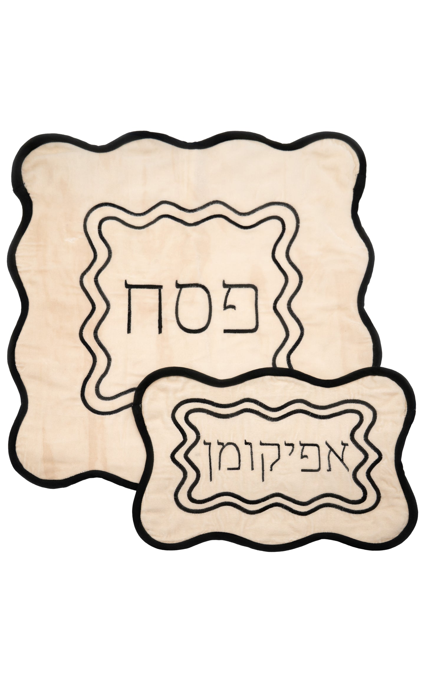 Matzah Cover Set - Midnight Creme Velvet