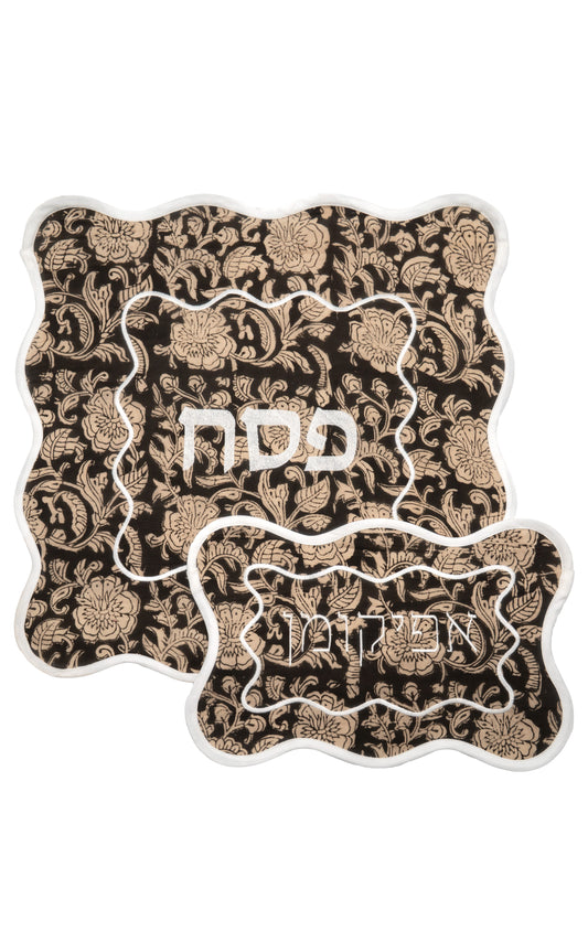 Matzah Cover Set - Jardin Noir