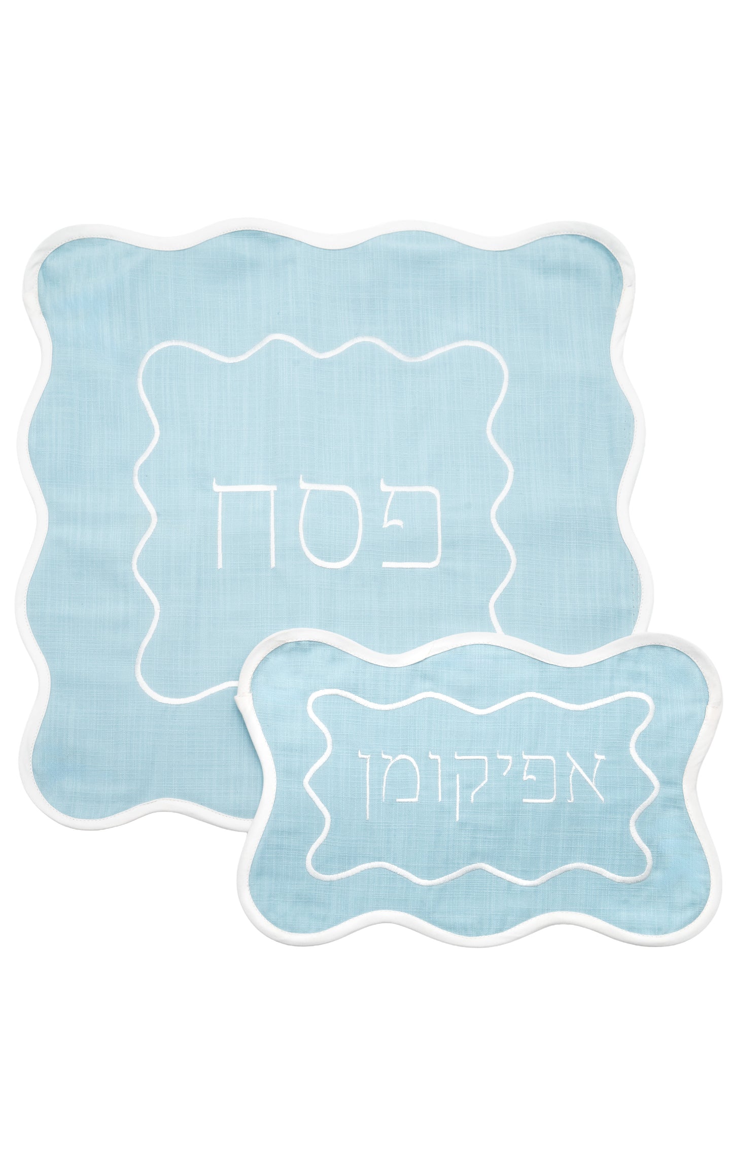 Matzah Cover Set - Azure Linen