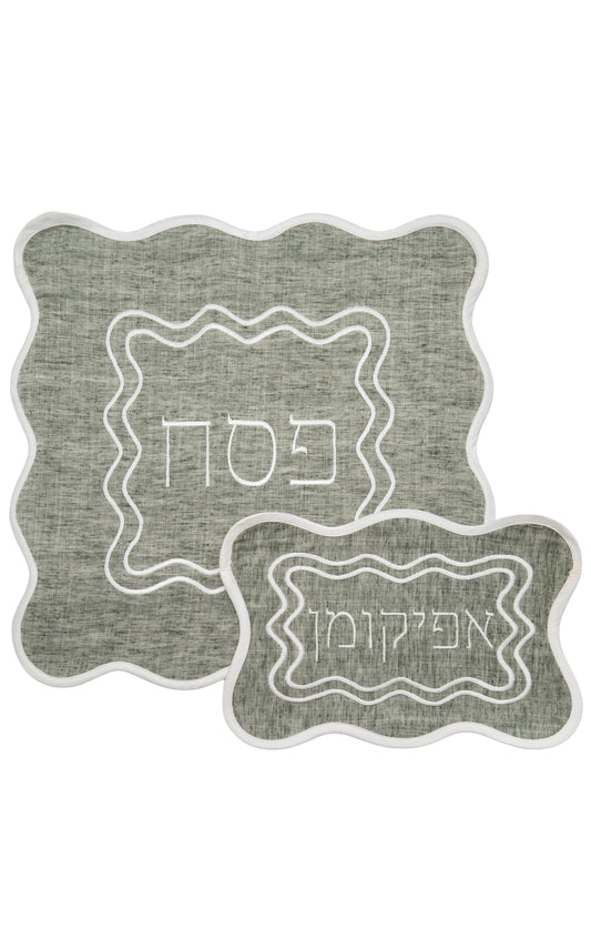 Matzah Cover Set - Grey Melange