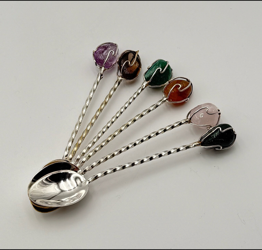 Sylvie Vintage Gemstone Spoons - Set of Six