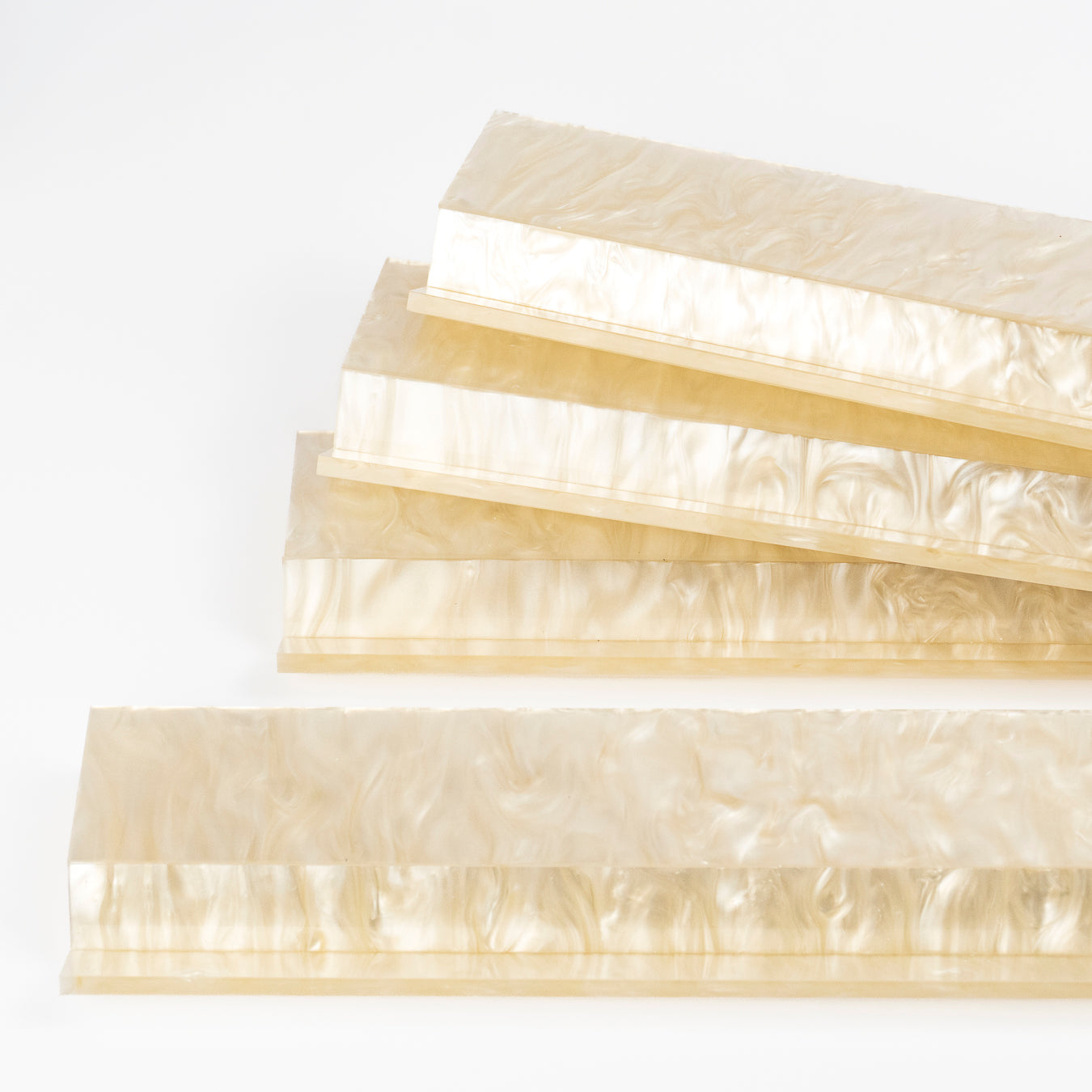 Mother of pearl white mahjong tile racks