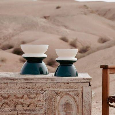 Tamtam Ceramic Candle - Bleu
