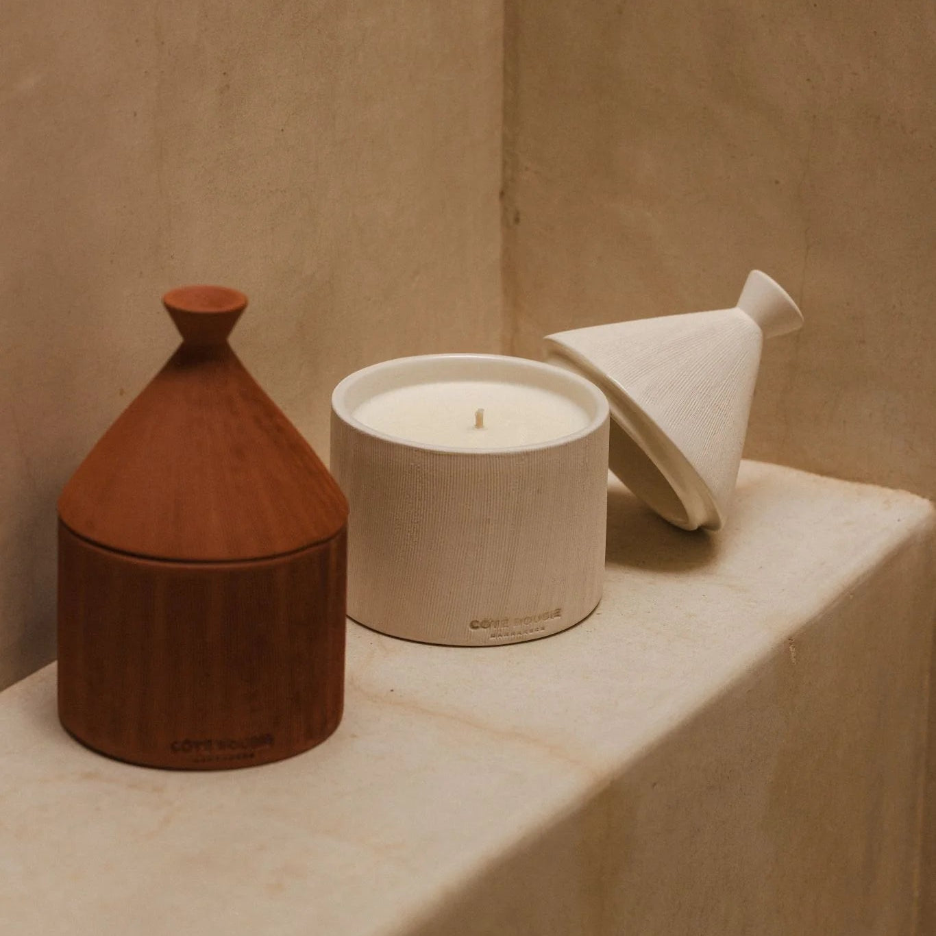 White Tajine Ceramic Candle