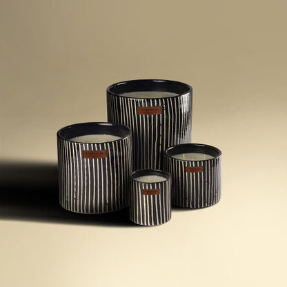 Zébré Noir Ceramic Candle