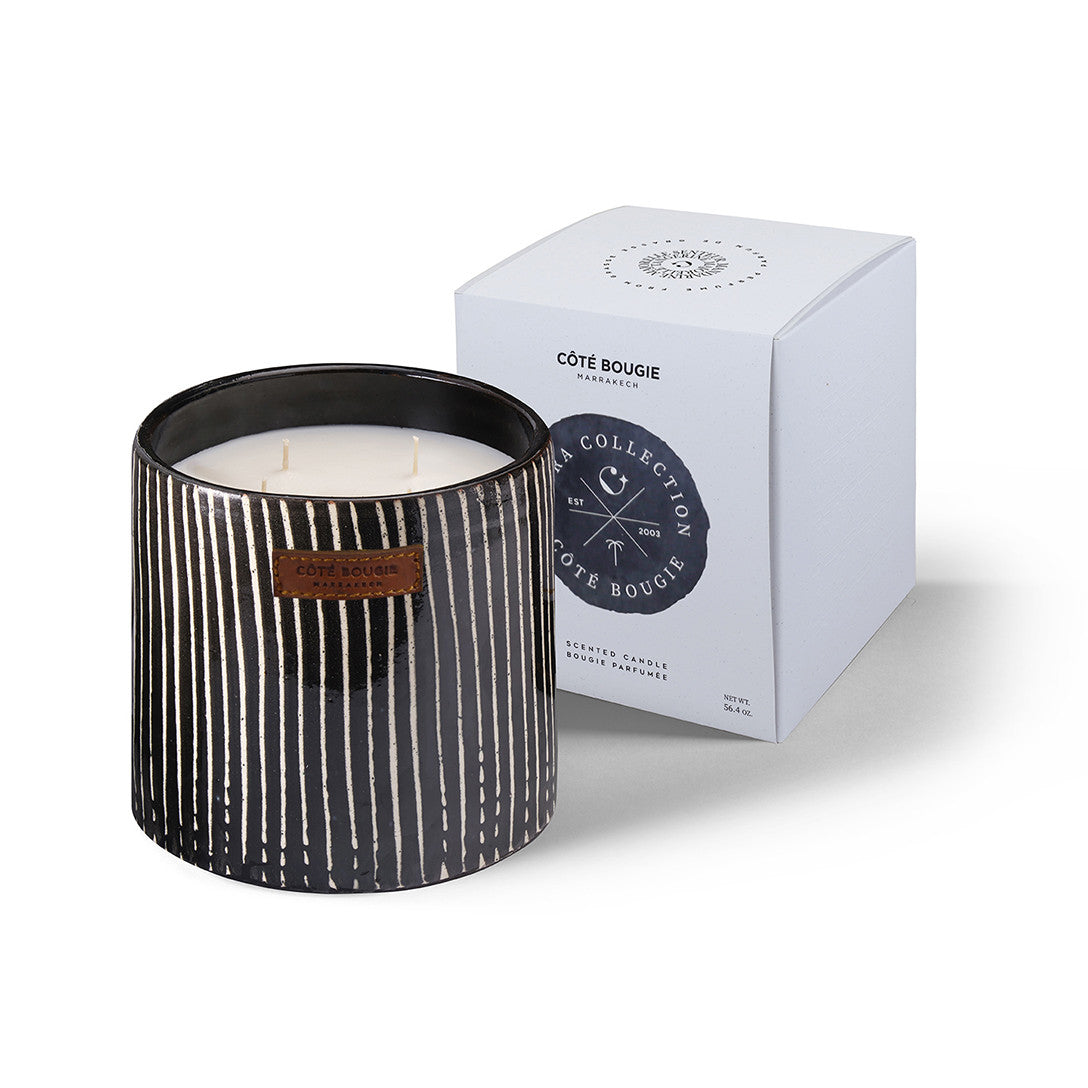 Zébré Noir Ceramic Candle