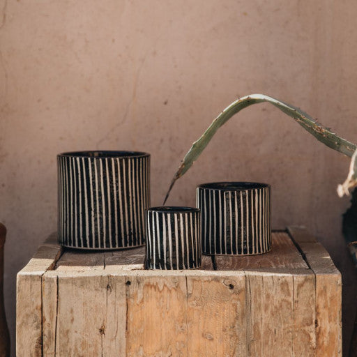 Zébré Noir Ceramic Candle